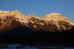14 Massive Mountain And Pilot Mountain At Sunrise From Trans Canada Highway Just After Leaving Banff Towards Lake Louise In Winter.jpg